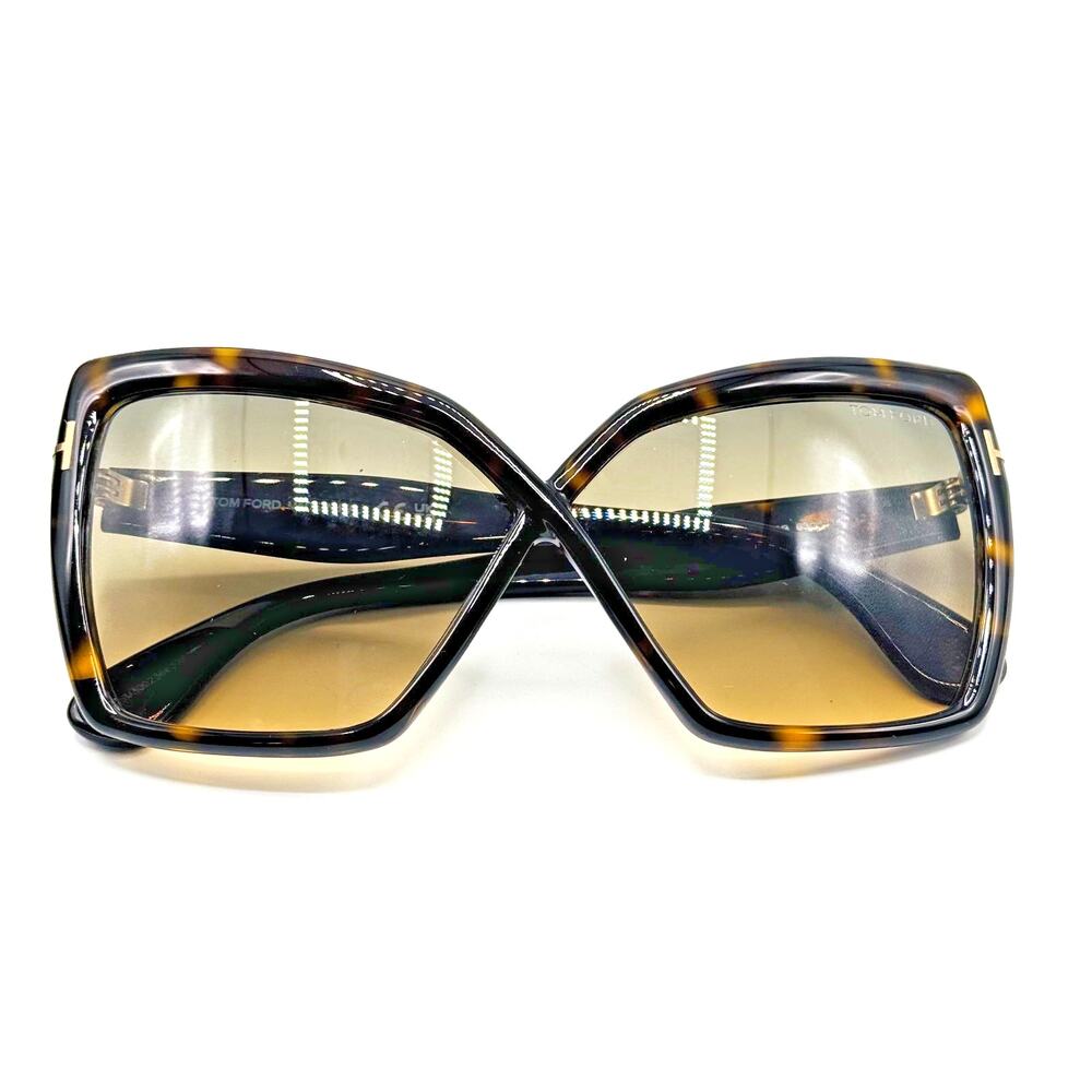 Tom Ford Sunglasses Fiore TF1195 52B Havana Frame Gradient Brown Lens 63-6-140